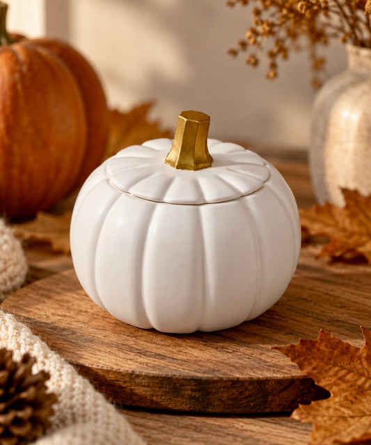 Bougie Parfumée Citrouille Vanillée – Douceur d'Automne