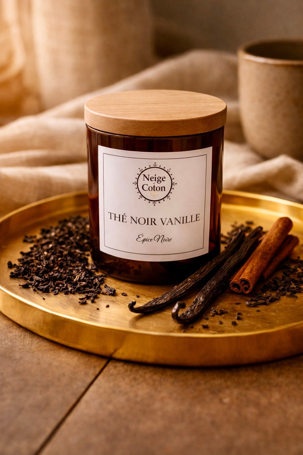 Bougie parfumée Thé Noir Vanille-Épice Noire