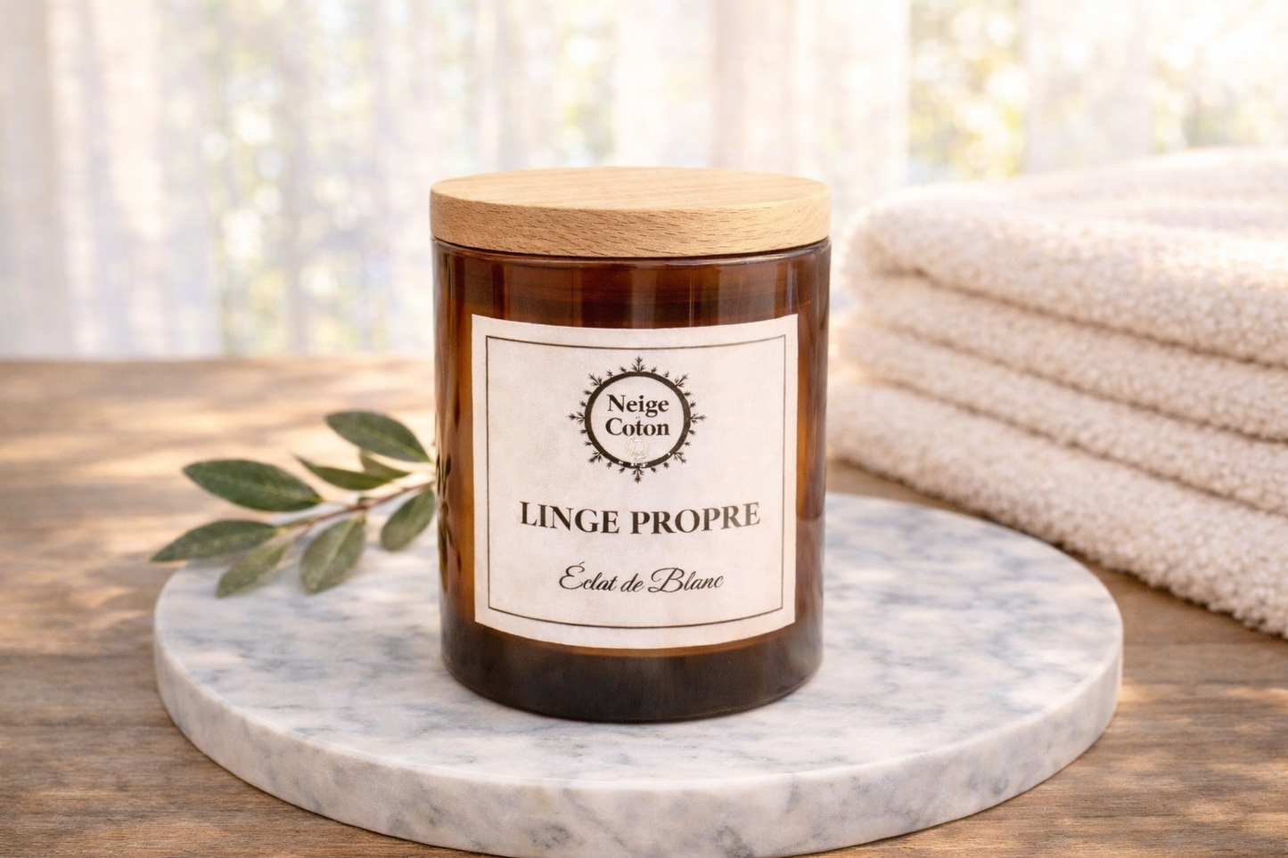 Bougie Linge Propre-Éclat de Blanc