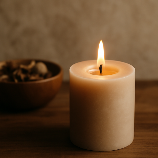 Flamme de bougie allumée