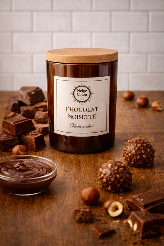 Bougie parfumée Chocolat Noisette-Rocher Praliné