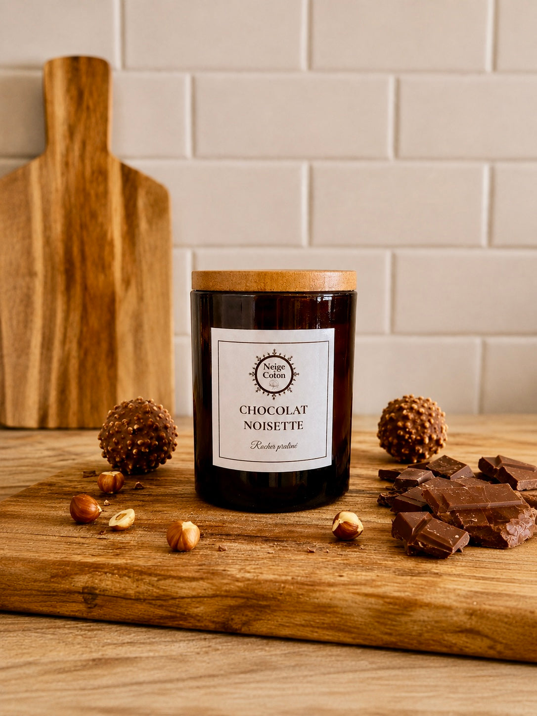 Bougie parfumée Chocolat Noisette-Rocher Praliné