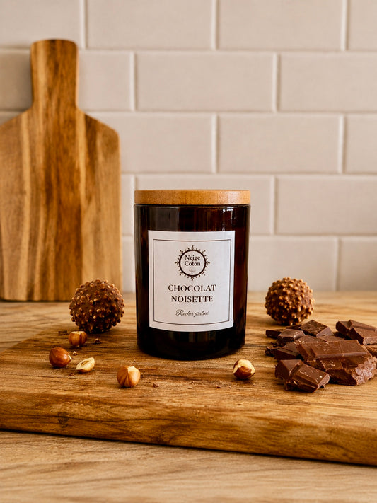 Bougie parfumée Chocolat Noisette-Rocher Praliné