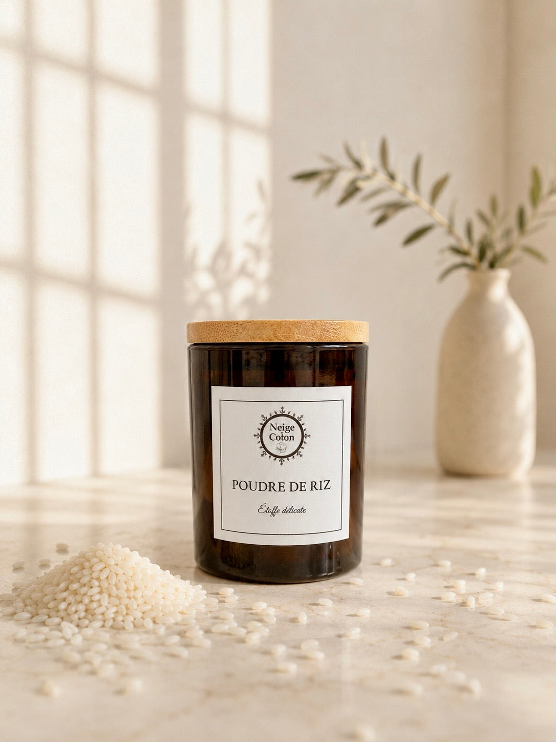 Bougie parfumée Poudre de Riz-Étoffe Délicate