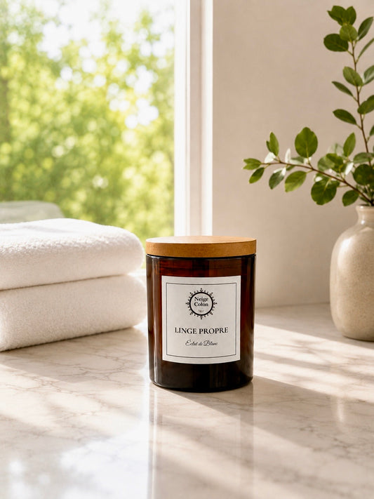 Bougie parfumée Linge Propre-Éclat de Blanc