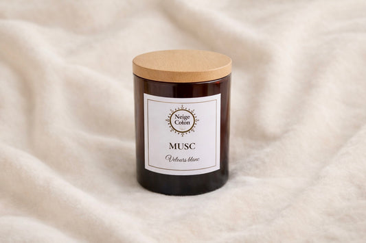 Bougie parfumée Musc-Velours Blanc