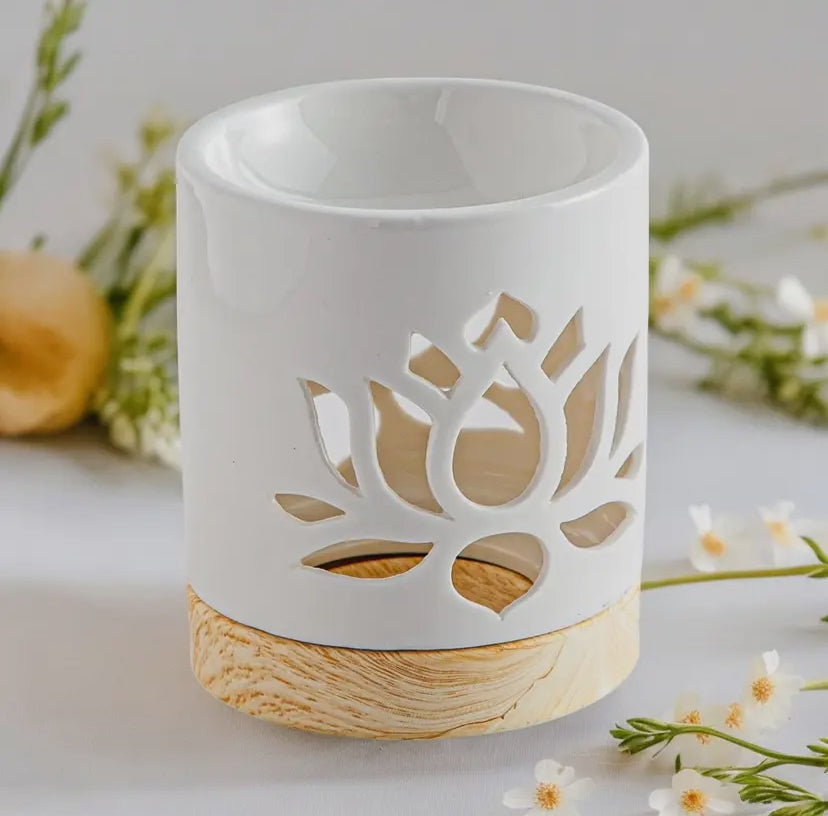 Brûle-parfum en céramique Nénuphar