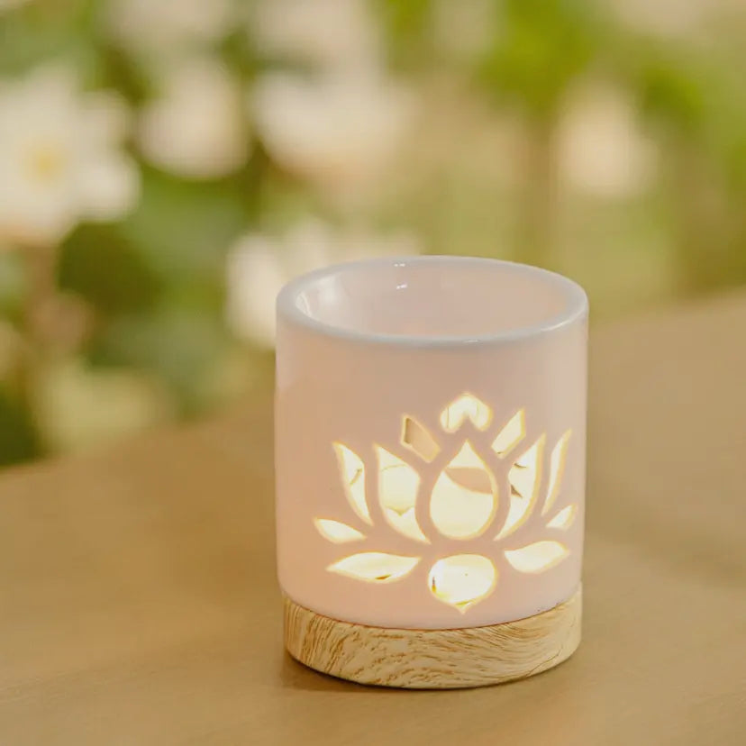 Brûle-parfum en céramique Nénuphar