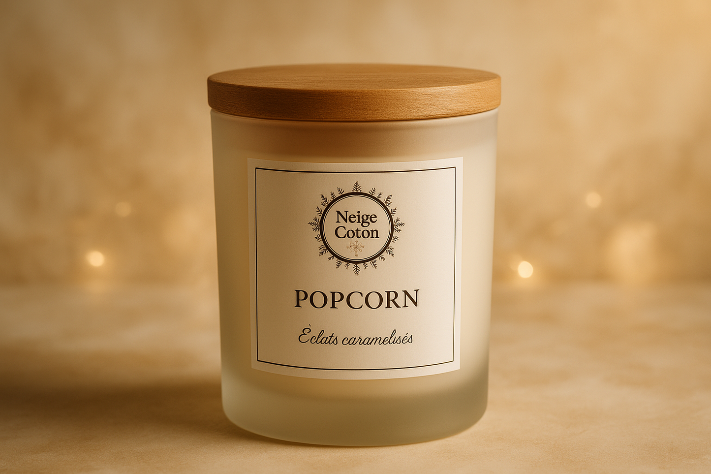 Arrière-plan élégant pour bougie Popcorn