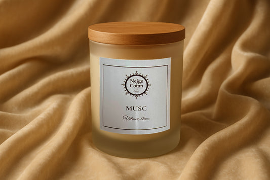 Bougie parfumée Musc Velours blanc
