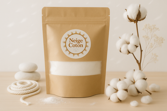 Composition minimaliste avec fleurs de coton